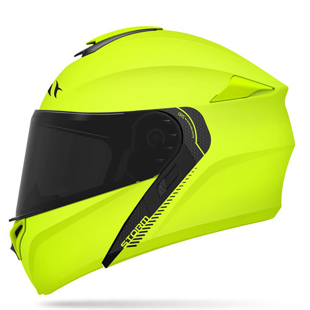 MT Helmets Storm Solid Fluorescent Yellow XS